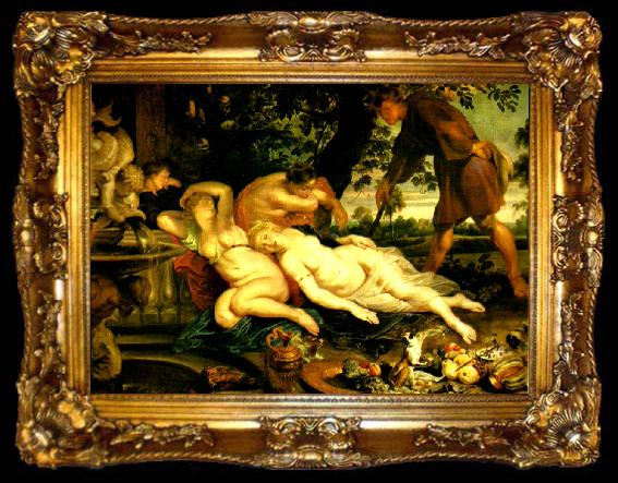 framed  Peter Paul Rubens cimone och efigenia, ta009-2
